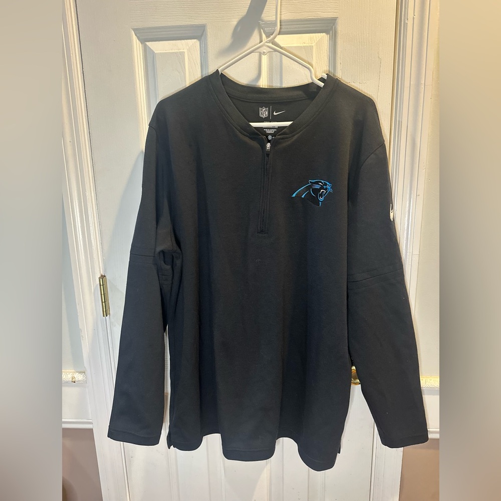 Nike Men’s Carolina Panthers NFL Black 1/4‎ Zip Pullover Sweatshirt XXL